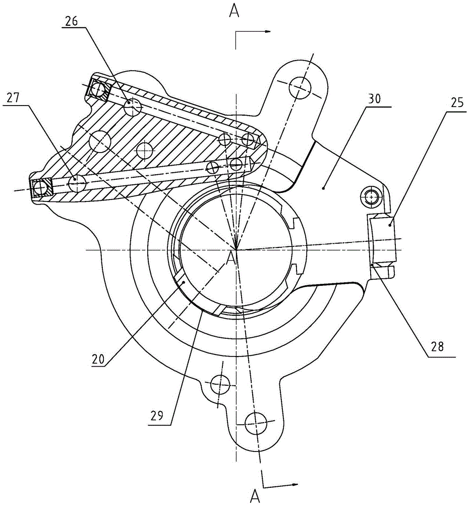 Dry-type dual-clutch hydraulic combination and separation bearing assembly