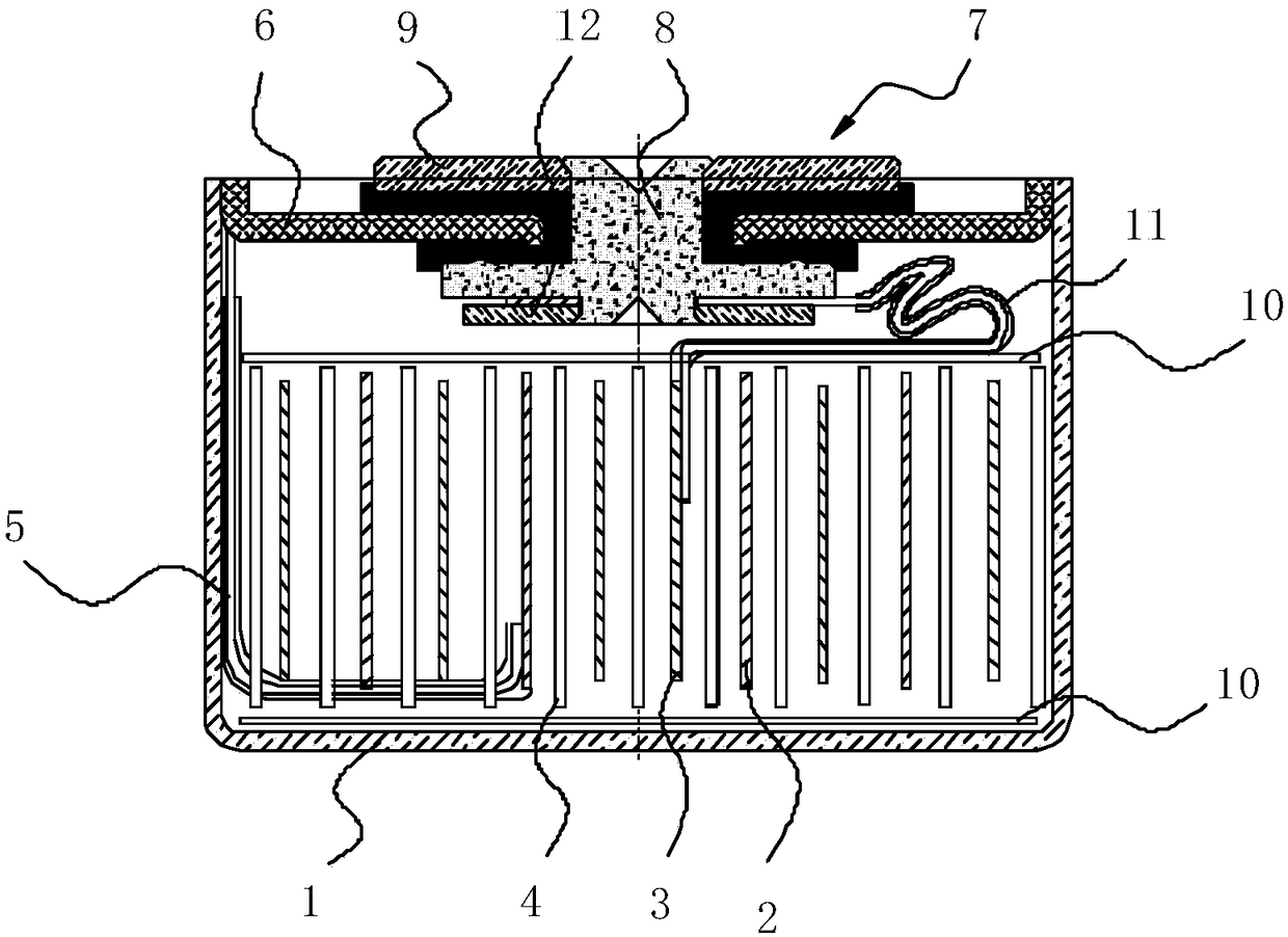 A kind of processing method of rechargeable hard case lithium-ion battery