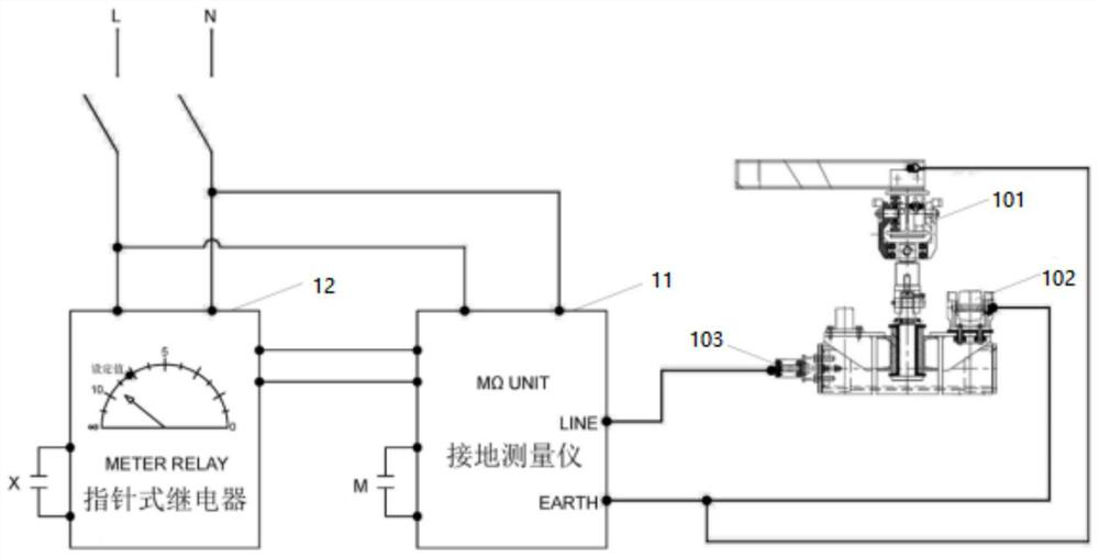 Lifting appliance insulation detection device