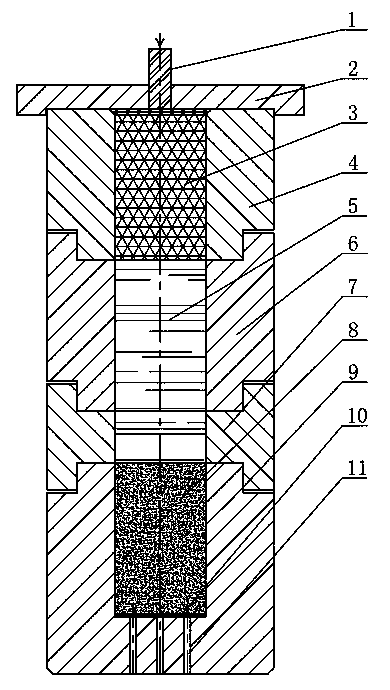 Cylindrical underground explosion shock wave compaction device