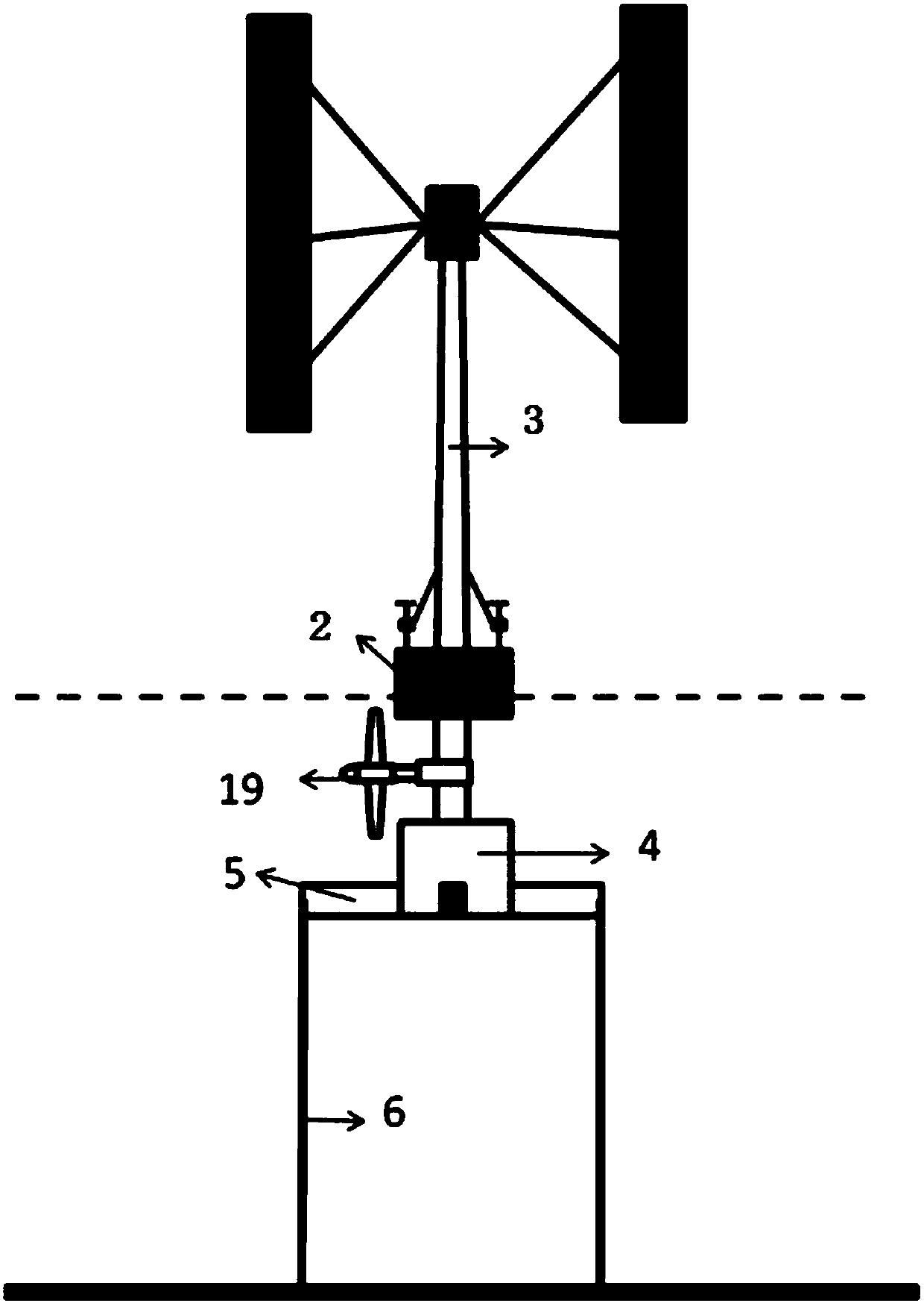 Vertical axis wind turbine-bi-directional wave energy device-tidal current energy device integrated structure based on tension leg platform