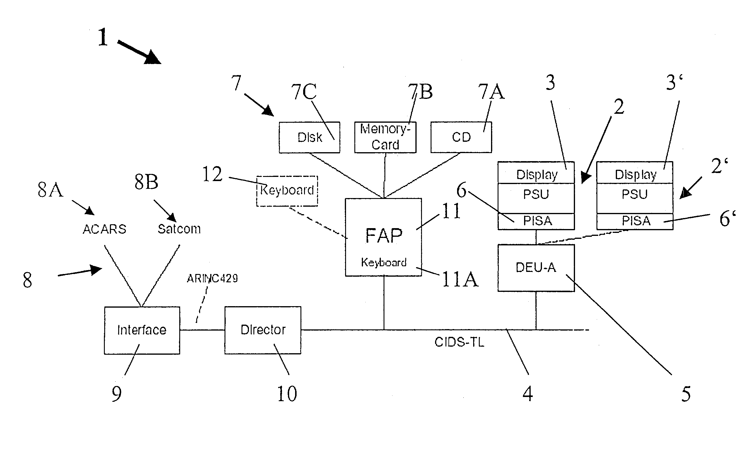 Information and notification system using passenger service units in an aircraft