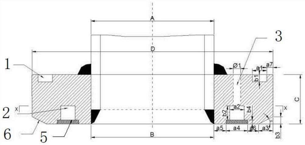Butt welding flange for steel pipe anticorrosive coating protection and construction method