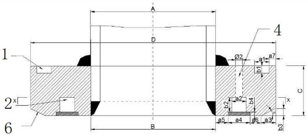 Butt welding flange for steel pipe anticorrosive coating protection and construction method