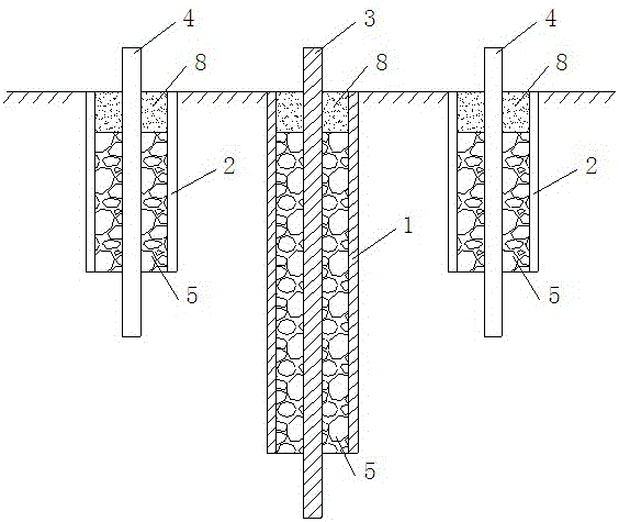 Hybrid power drainage consolidation system applied to deep saturated soft soil foundation and construction method