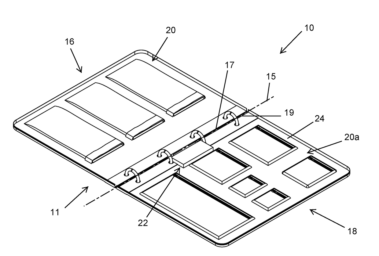 Compartmentalized and transparent jewelry binder and associated use thereof