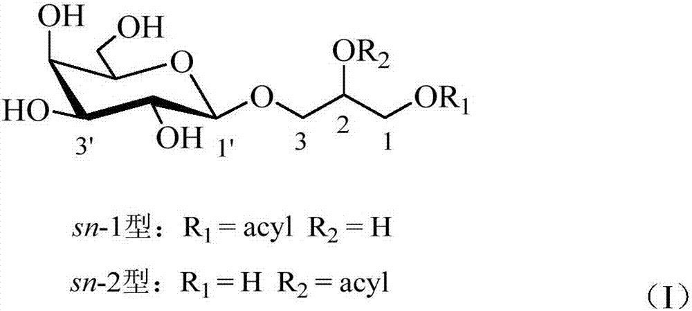 Preparation method and application of monogalactosyl-based monooleoyl glycerol