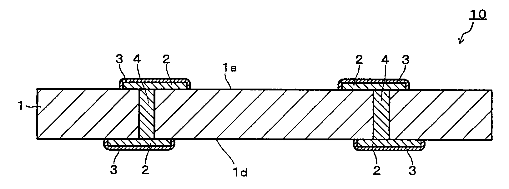 Substrate for mounting element and process for its production