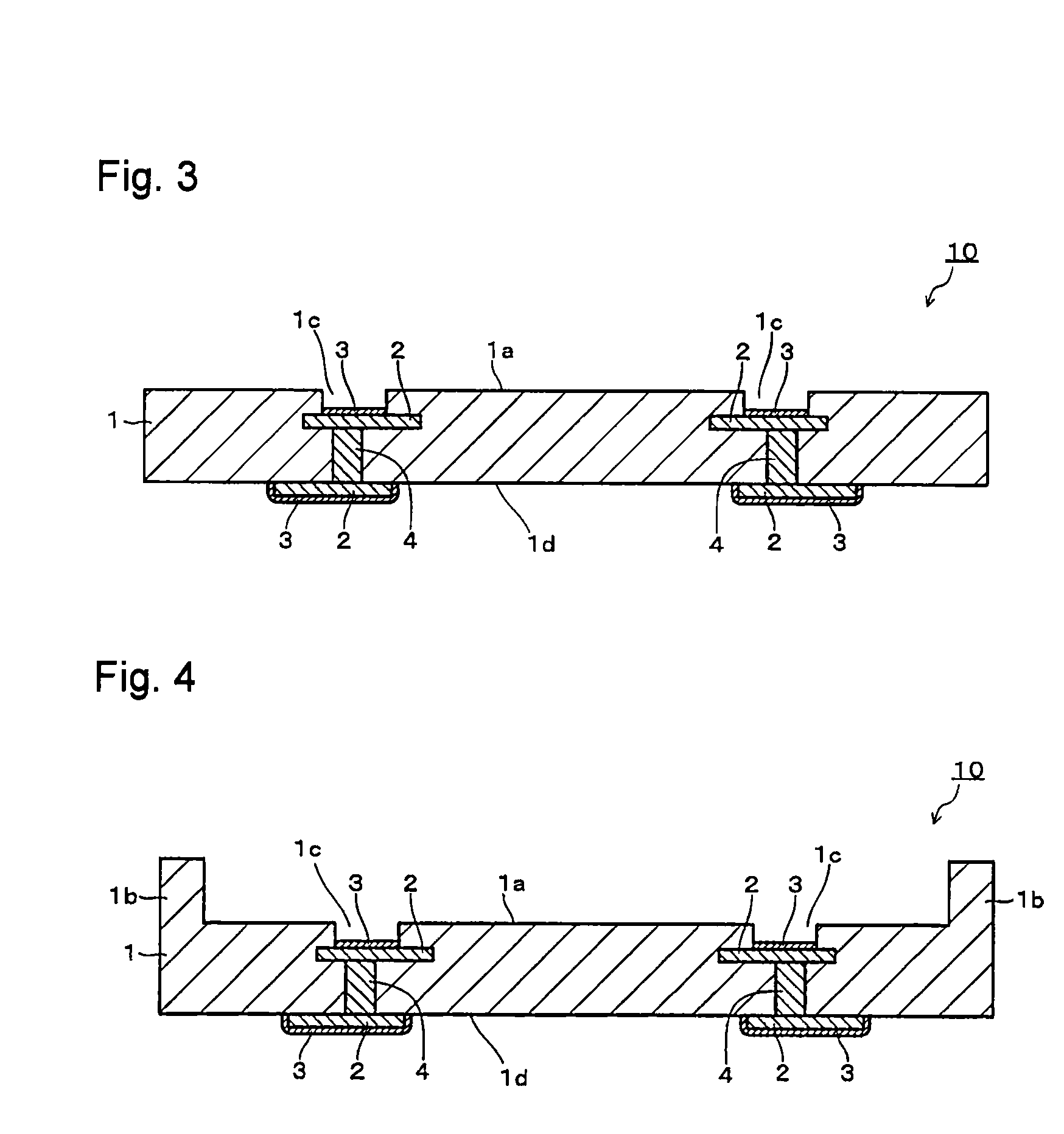 Substrate for mounting element and process for its production