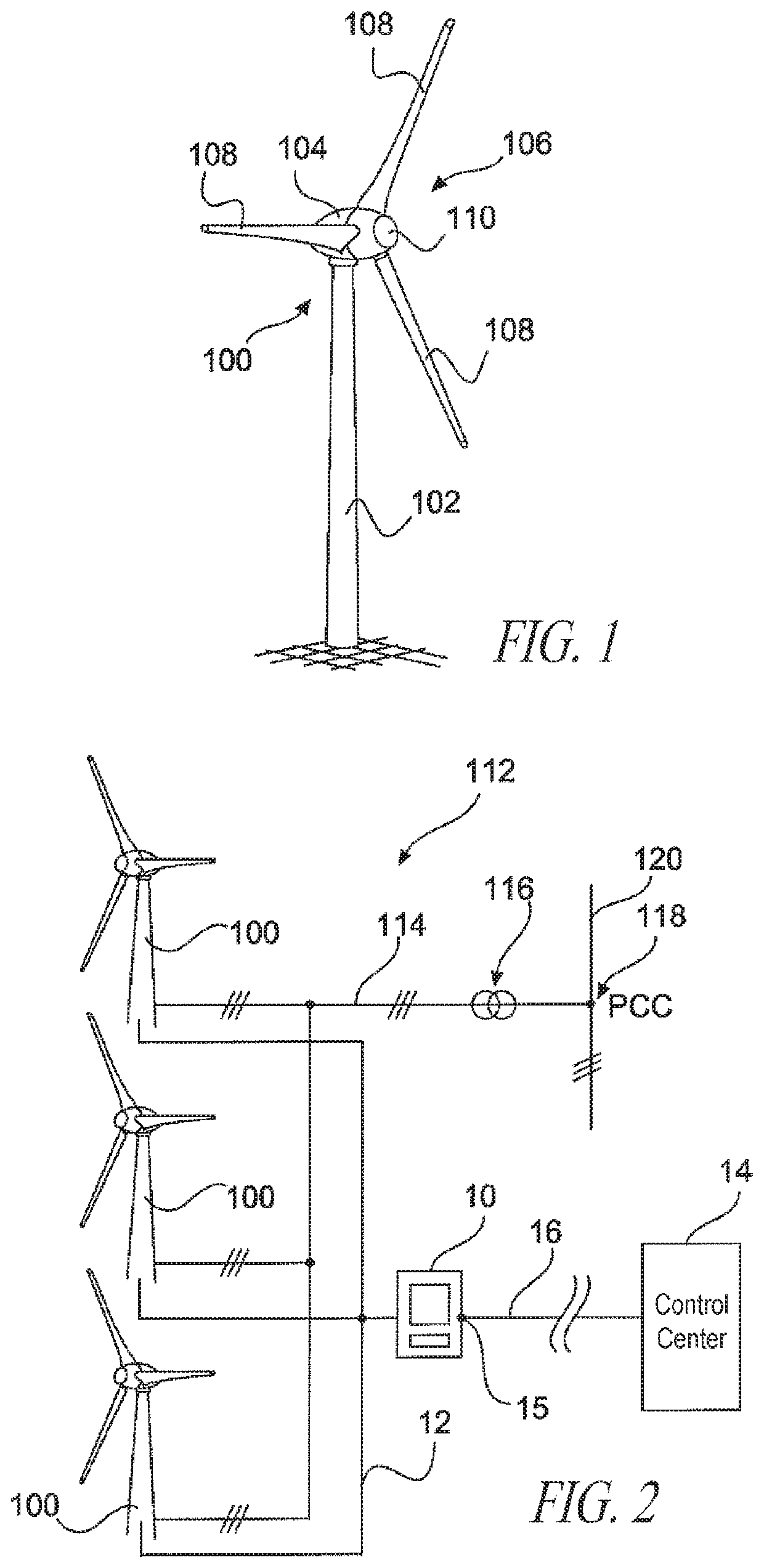 Wind farm controller, controlled units and method for transmitting control variables from the wind farm controller to the controlled units