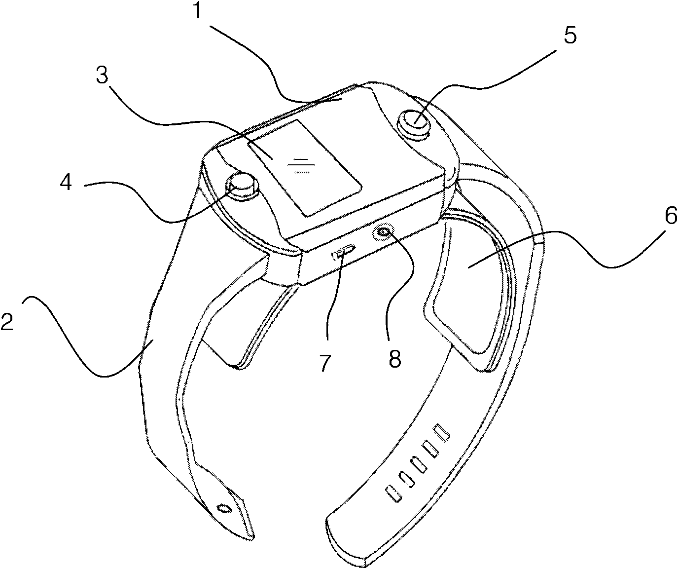 Device for monitoring blood pressure of witness in court