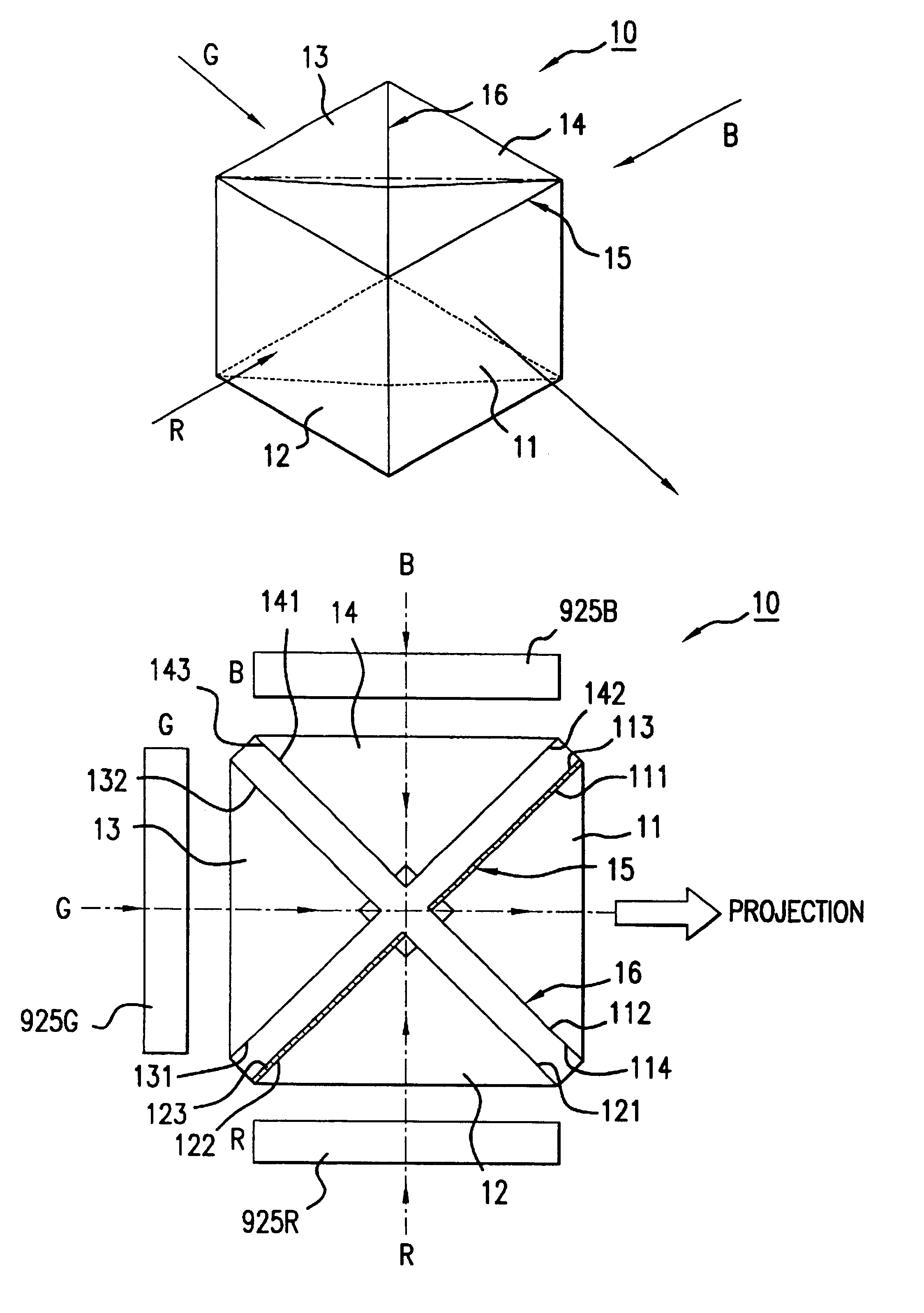 Dichroic prism and projection display apparatus