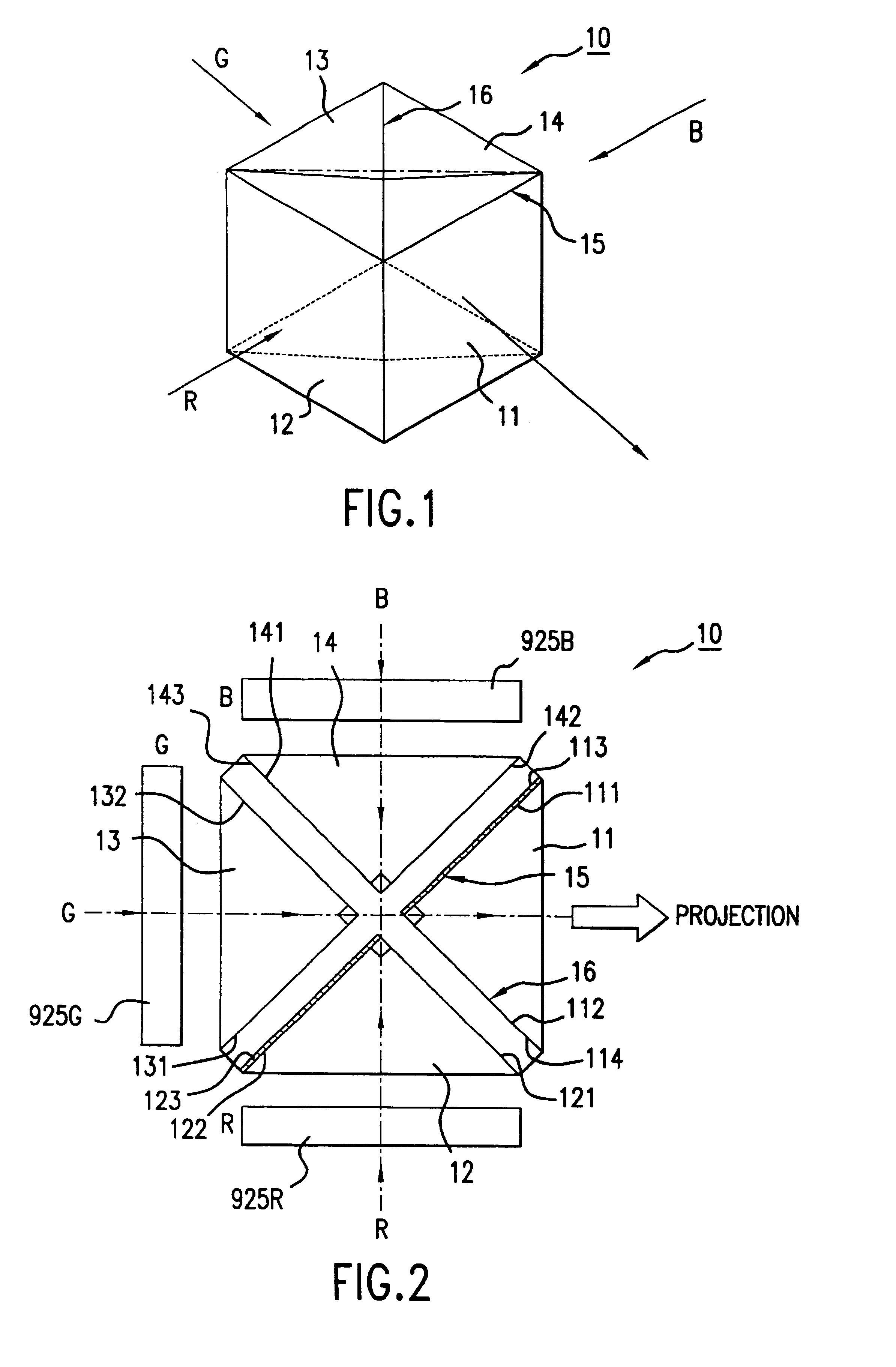 Dichroic prism and projection display apparatus