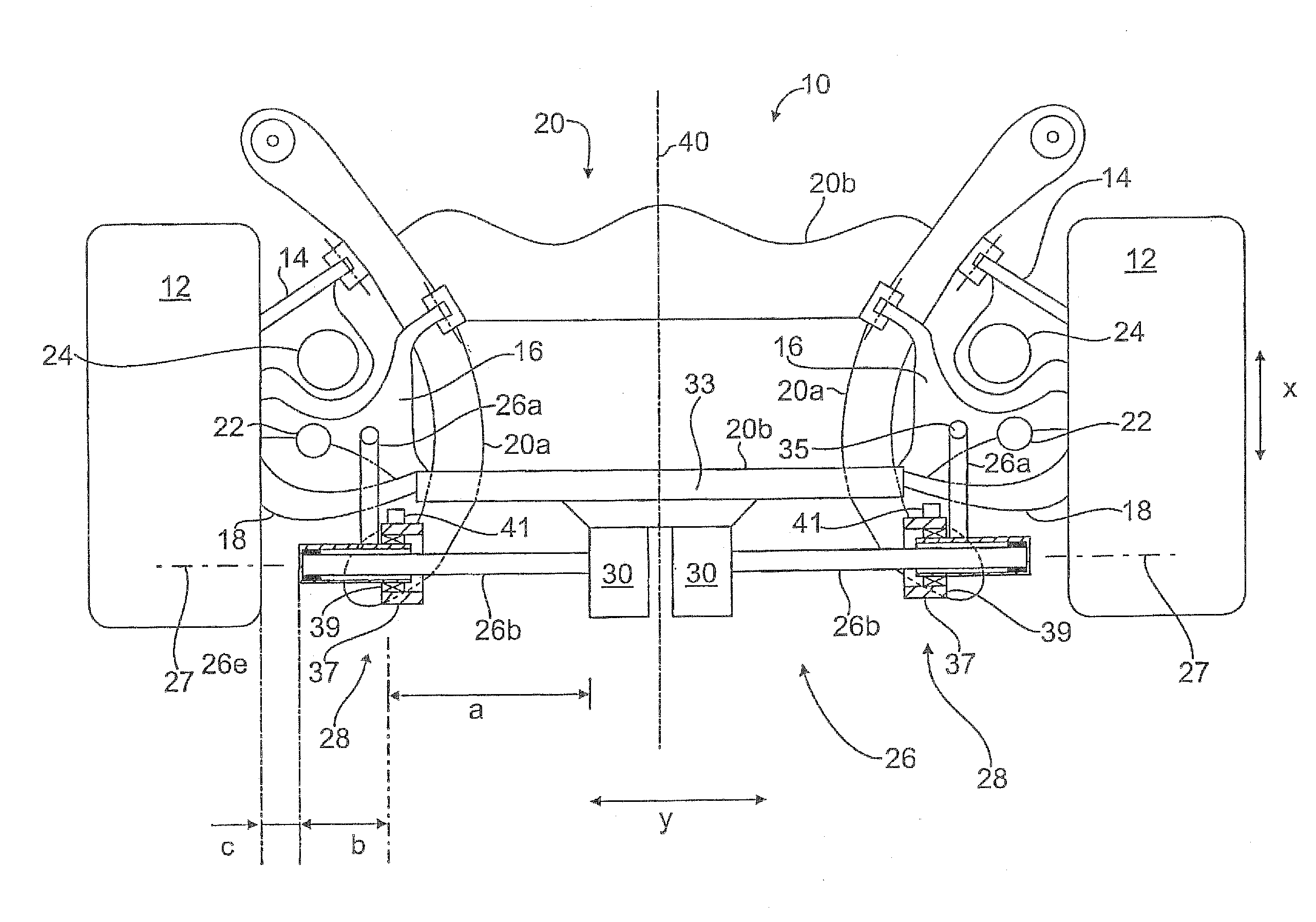 Arrangement of a stabilizer on a wheel suspension for motor vehicles