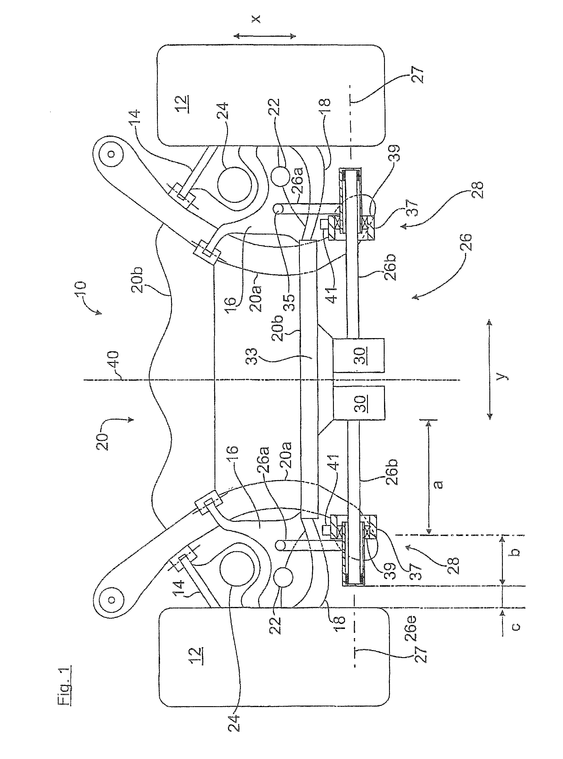 Arrangement of a stabilizer on a wheel suspension for motor vehicles
