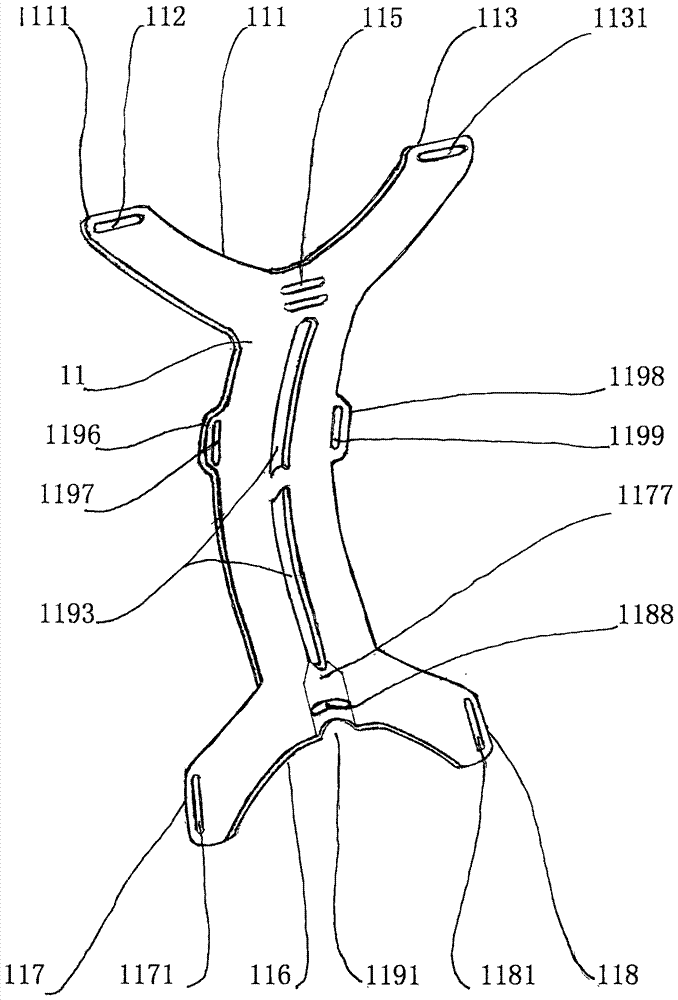 Counter-bending plate auxiliary device for realizing spine stretching and pressure reducing and correcting hunch over load-bearing