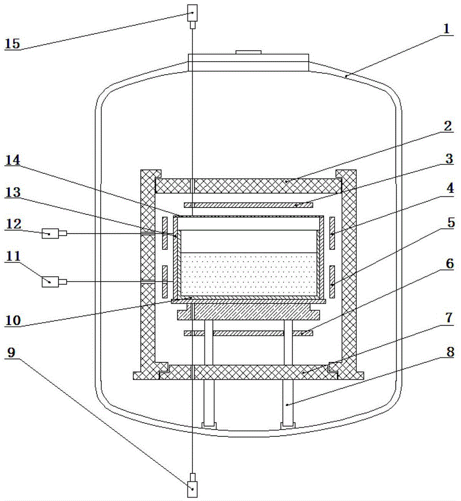 Ingot furnace thermal field structure based on multi-heater and operation method