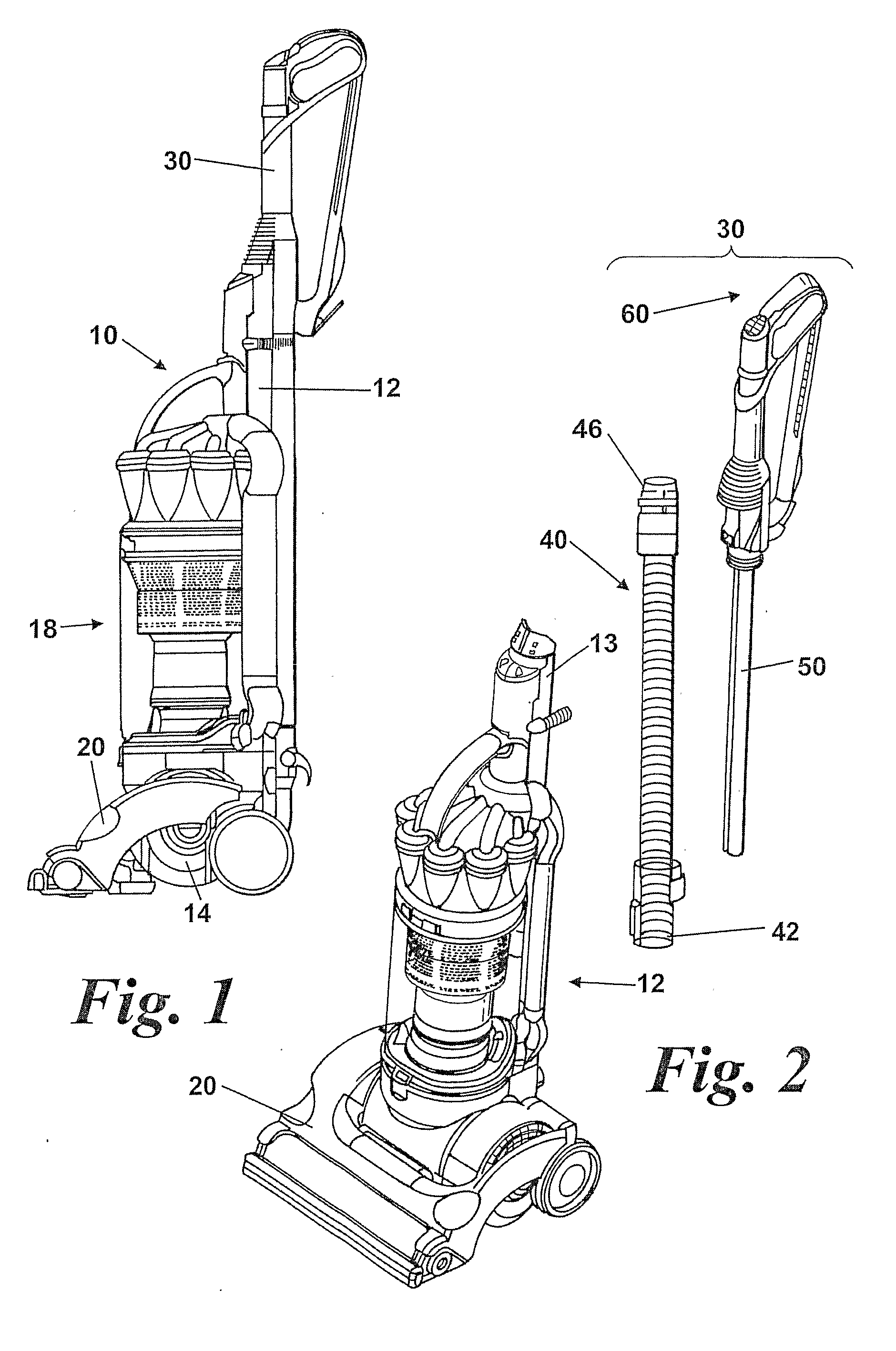 Handle assembly for a cleaning appliance