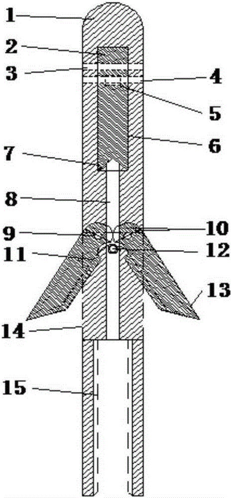 Multi-section head self-expanding anchor