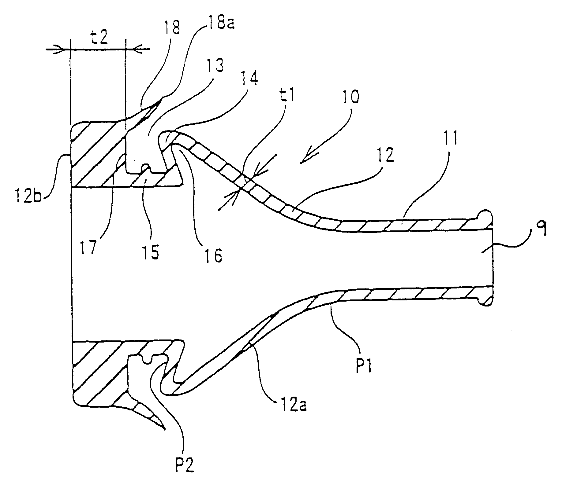 Grommet and method for fixing said grommet to a panel