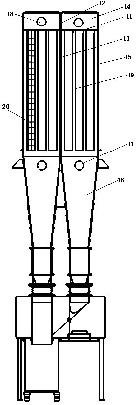 A method for filtering radioactive waste incineration flue gas