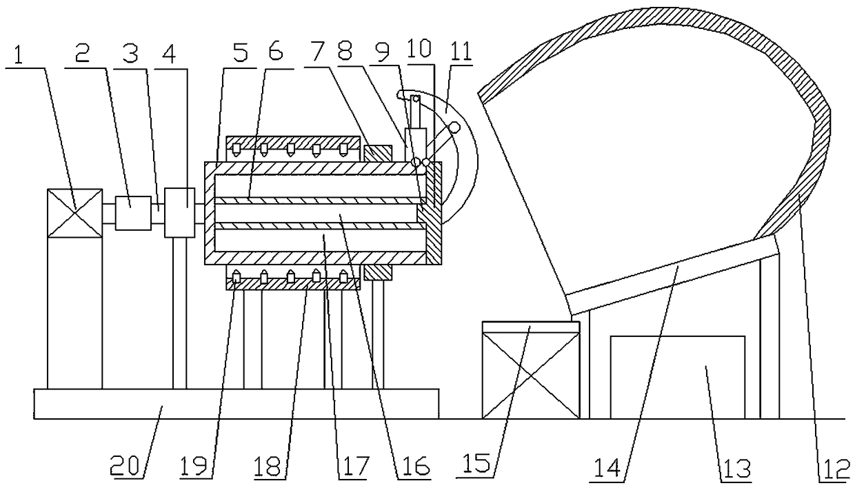 Flavor puffed food as well as preparation device and preparation technology thereof