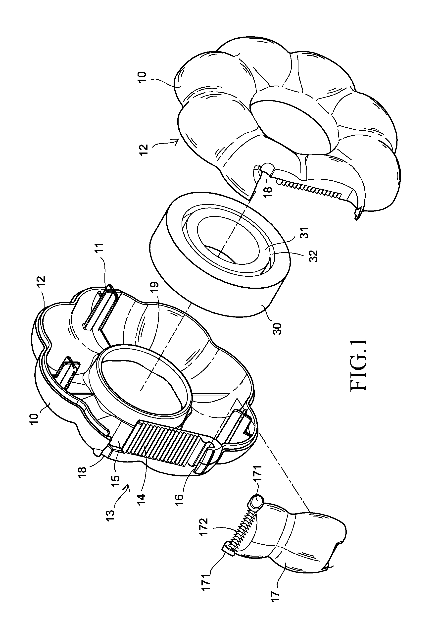 Wavy-embankment type contamination-free adhesive tape dispenser