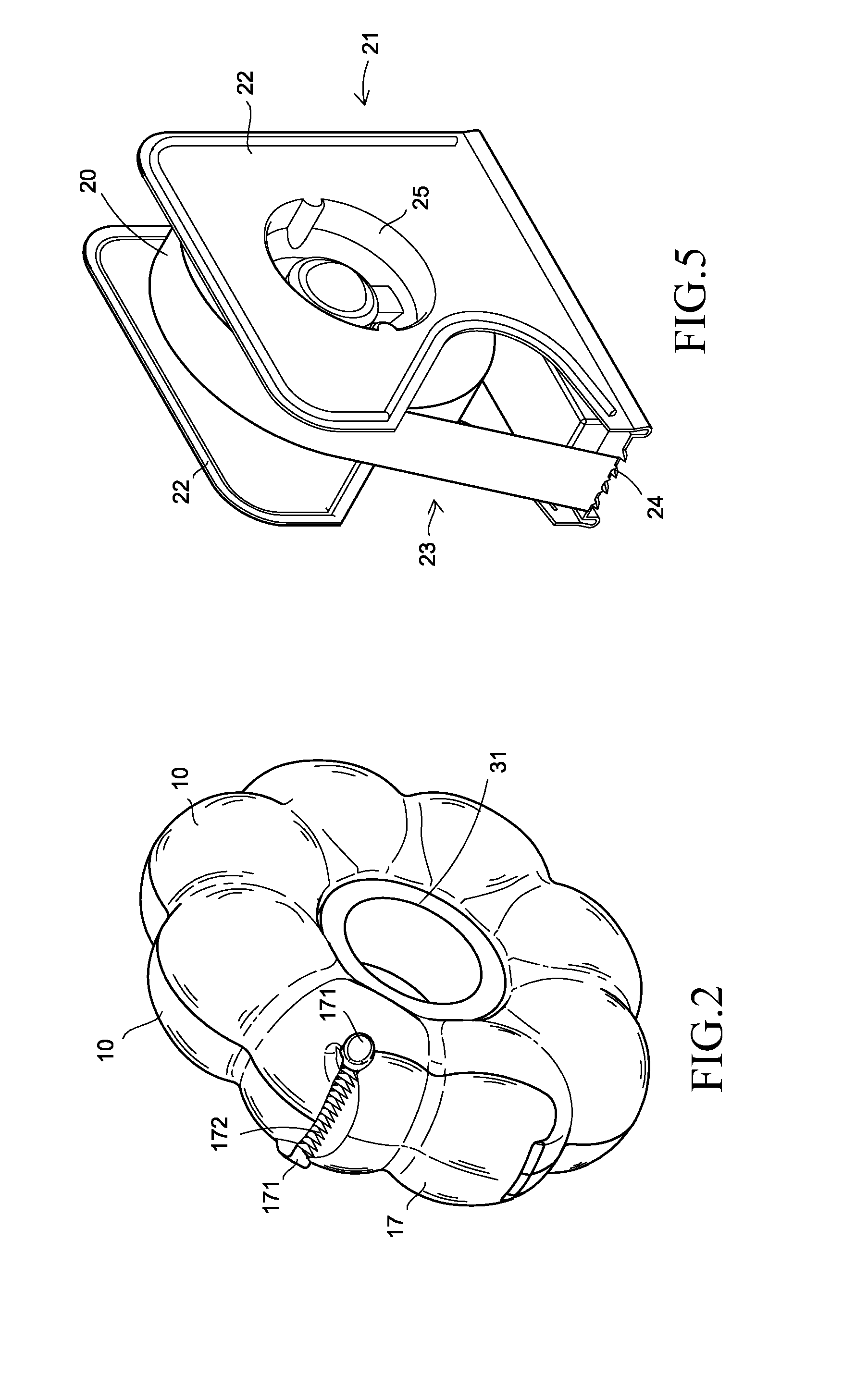 Wavy-embankment type contamination-free adhesive tape dispenser