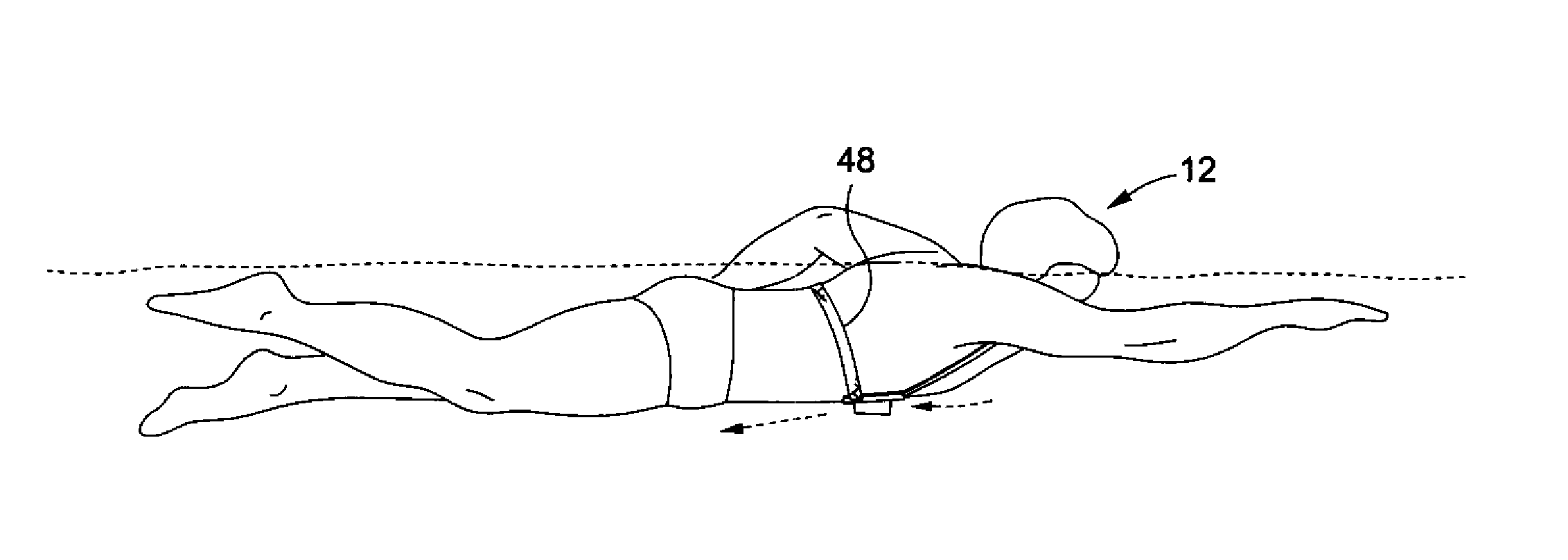 Auditory feedback device and method for swimming speed
