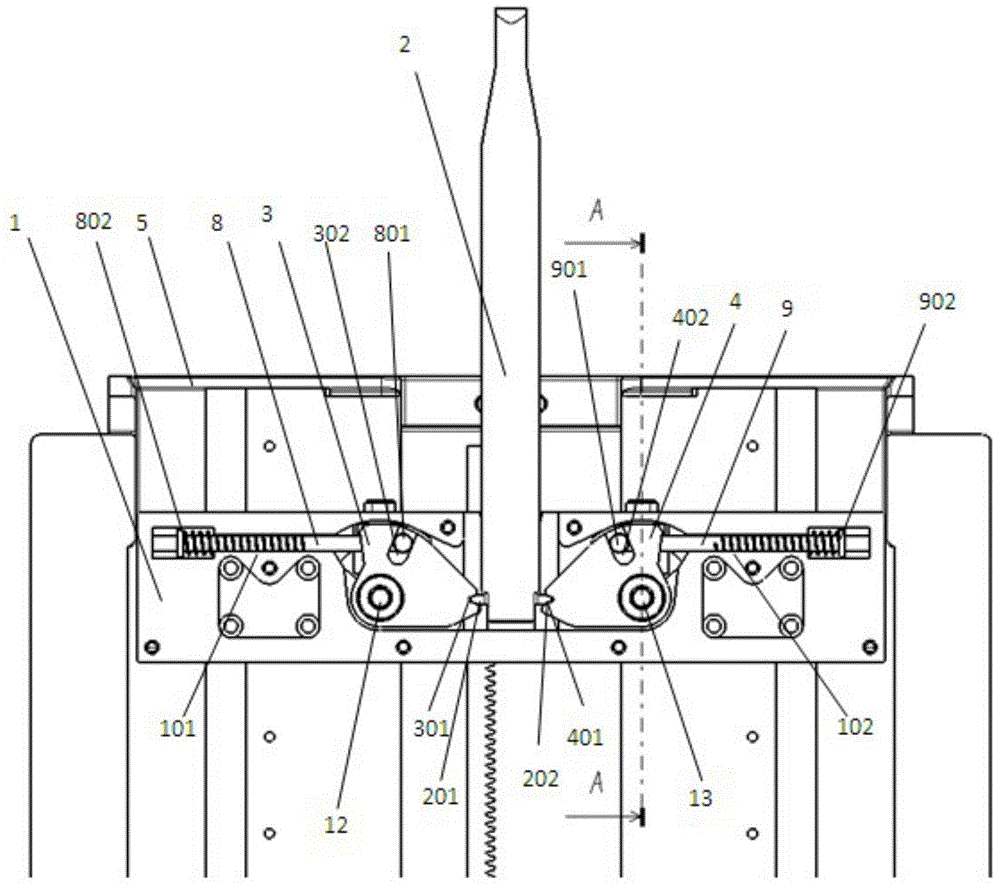 Lock mechanism for controlling action sequences and vehicle-mounted tablet personal computer support frame comprising lock mechanism for controlling action sequences