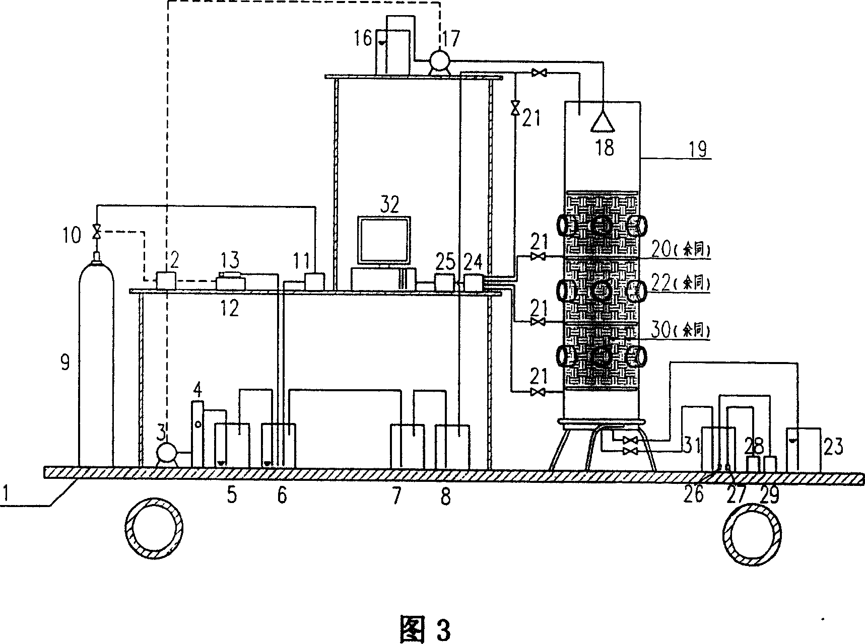 Mobile on-line monitoring bio-filtration deodorization device