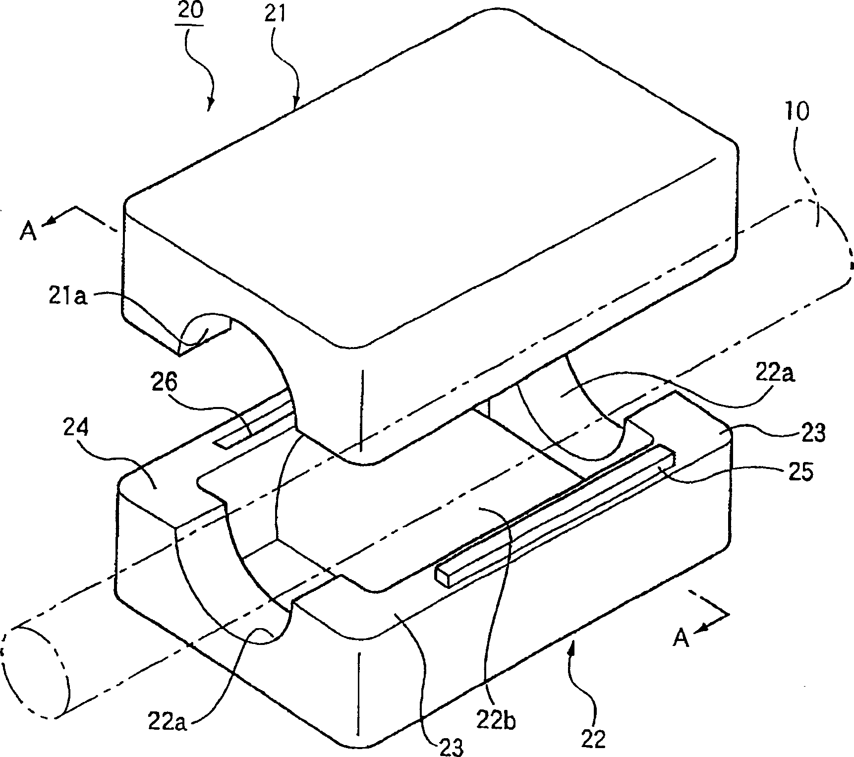 Water cutoff structure of covered wire