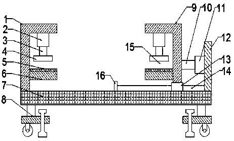 Clamping device for processing electric parts
