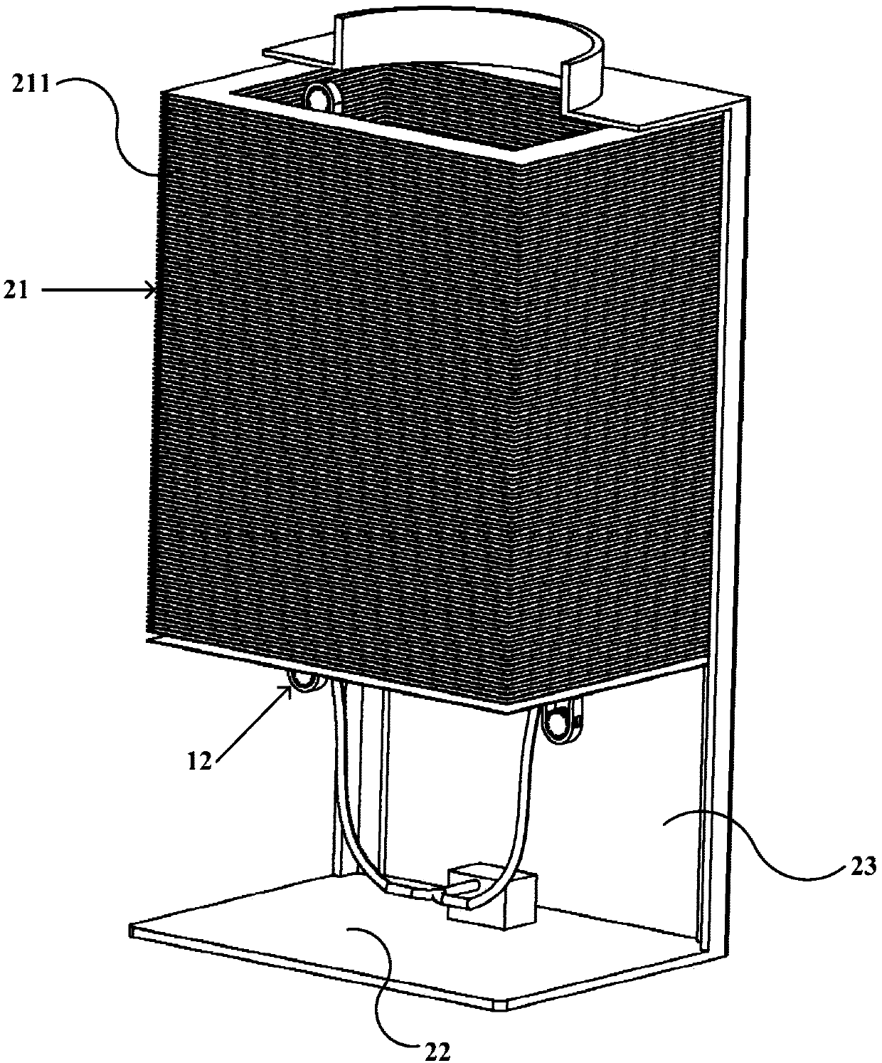 Heat exchanger cleaning device and outdoor unit of air conditioner