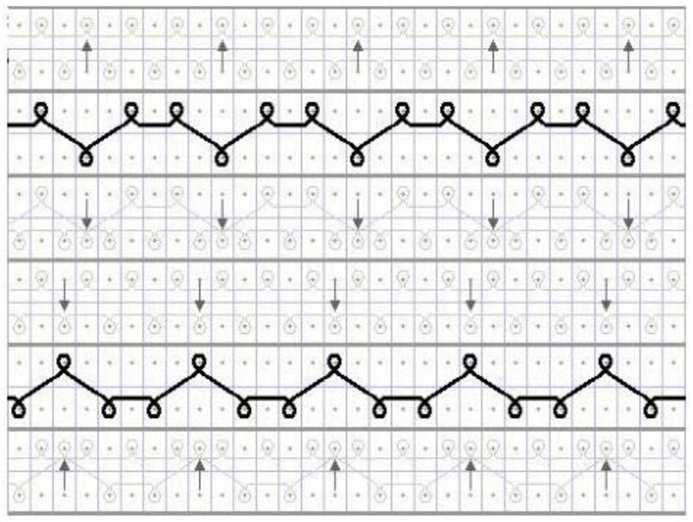 Cylindrical 2x1 tight rib knitting structure with two needle boards and its knitting method