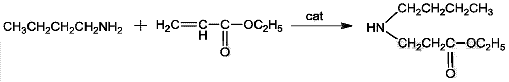 Method for synthesizing ethyl 3-n-butyl amino propionate