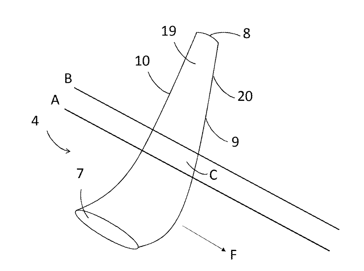 Rib arrangement in a wing tip device