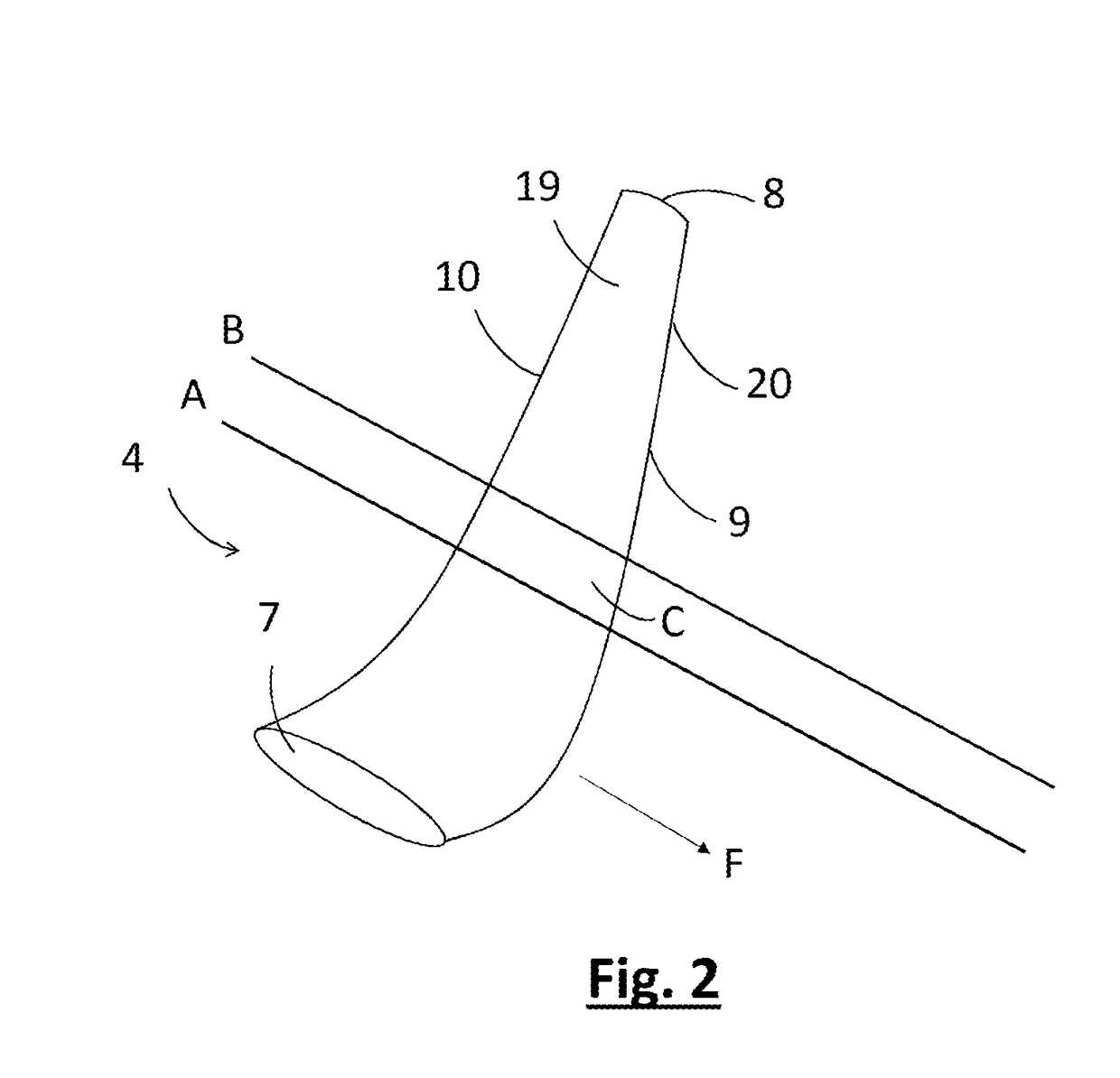 Rib arrangement in a wing tip device