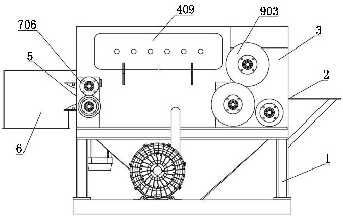 An automatic control device for a bag breaking machine