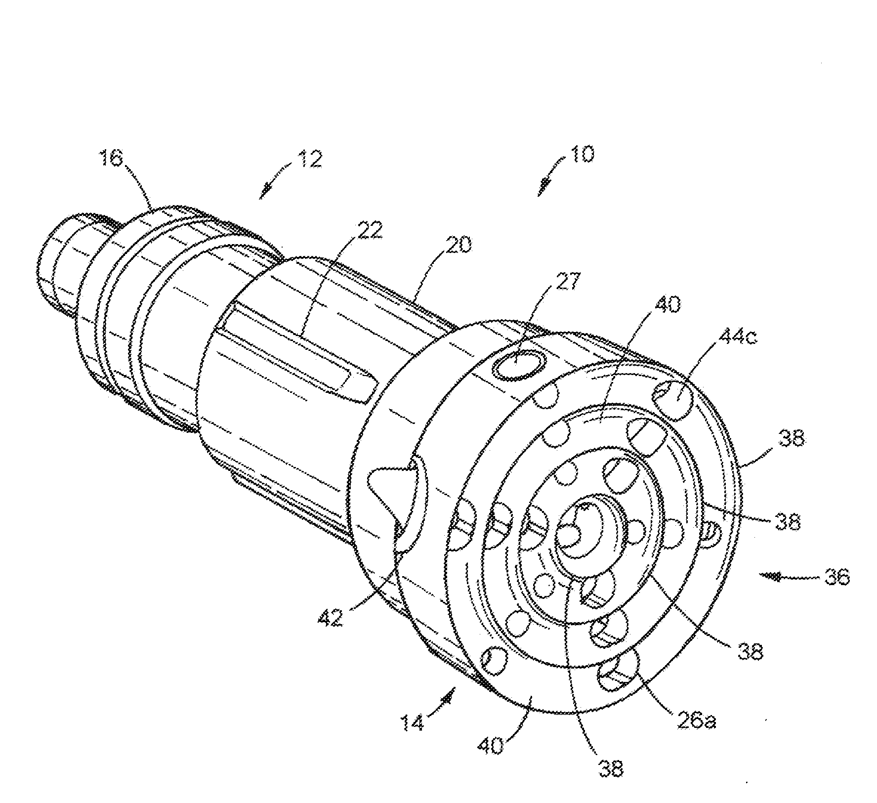 Non-rotating drill bit for a down-the-hole drill hammer