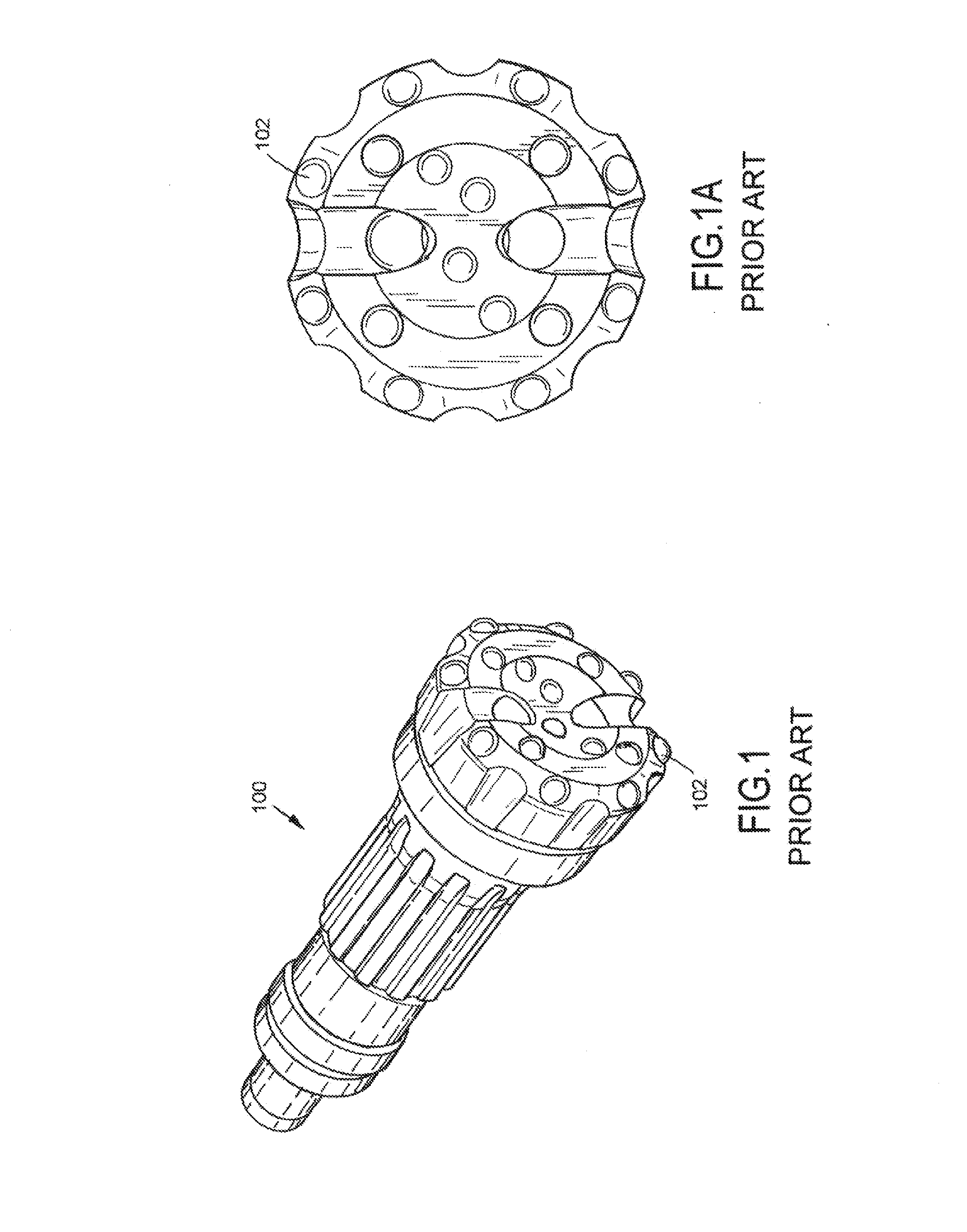 Non-rotating drill bit for a down-the-hole drill hammer
