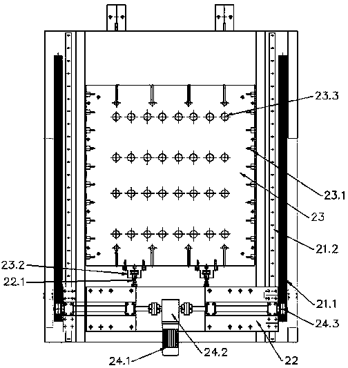 Mold moving and jacking-out system of large injection mold and intermittent production method of large injection molding machine
