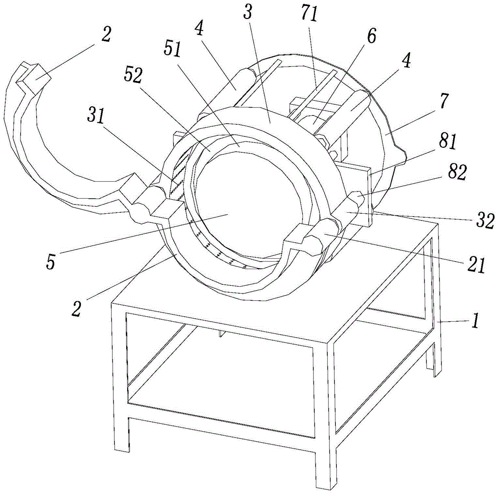 Plastic pipe end face bending machine