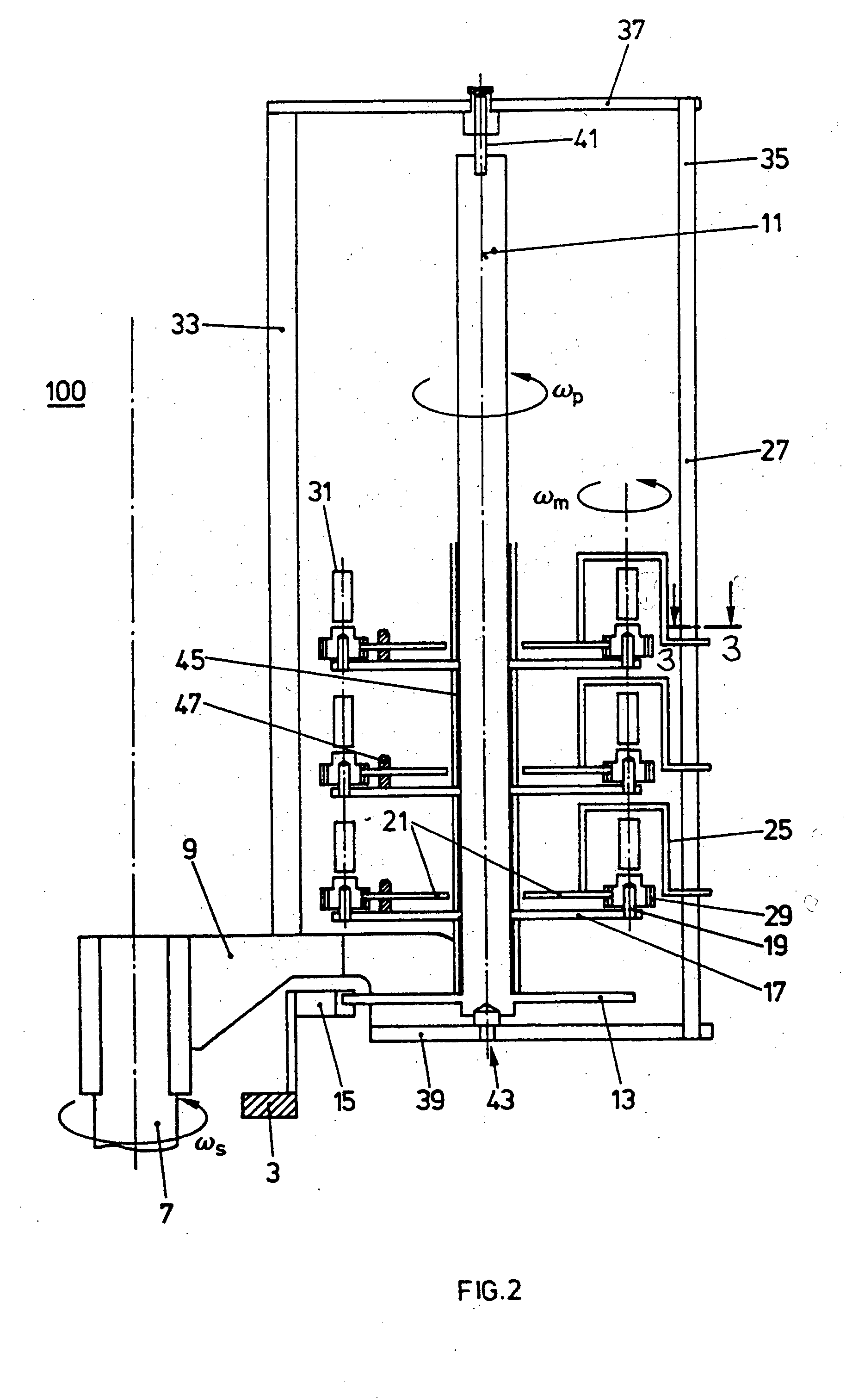 Planetary system workpiece support and method for surface treatment of workpieces