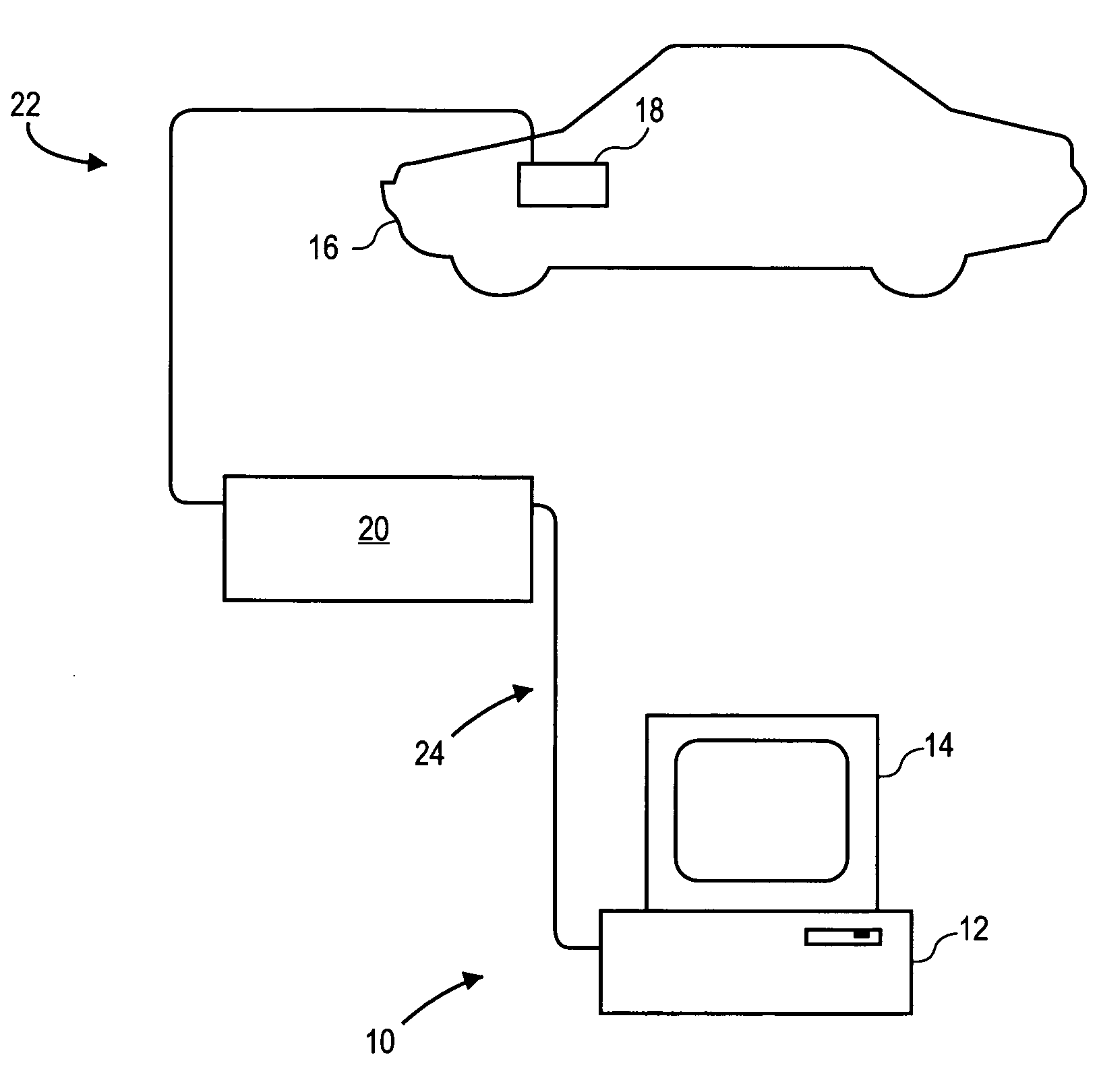 Vehicle state tracking method and apparatus for diagnostic testing