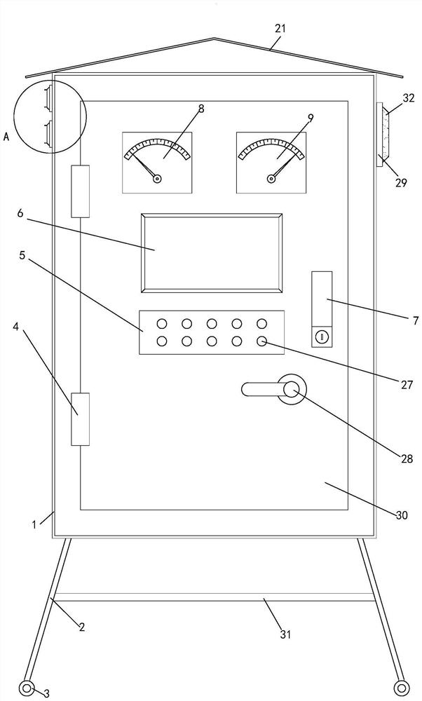 Low-voltage power distribution cabinet with internal protection device