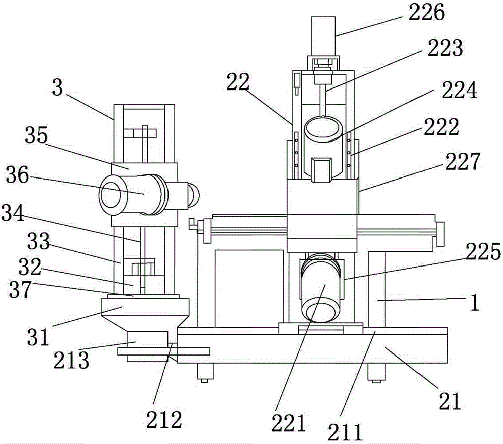 A control method of a three-head chamfering machine
