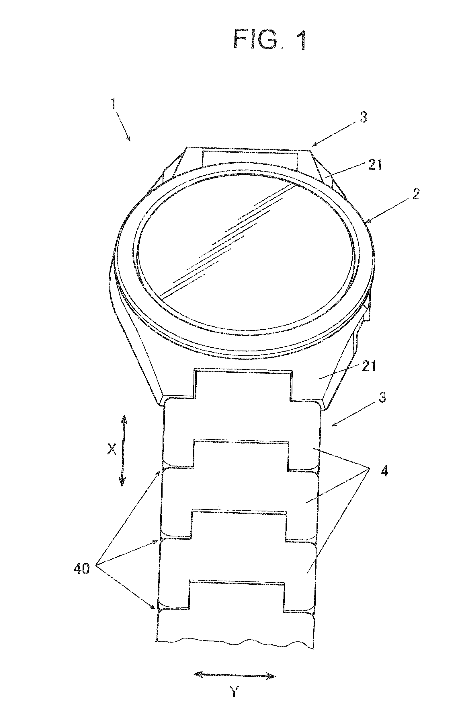Connecting unit, band and electronic device including band