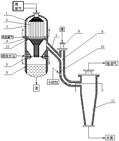 A reactor for producing natural gas from pulverized coal pyrolysis