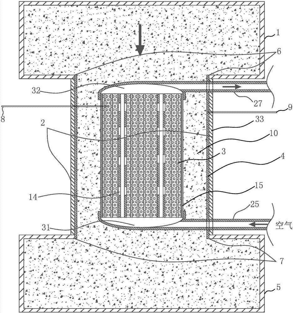 Injection type star-shaped inner air electrode zinc-air battery